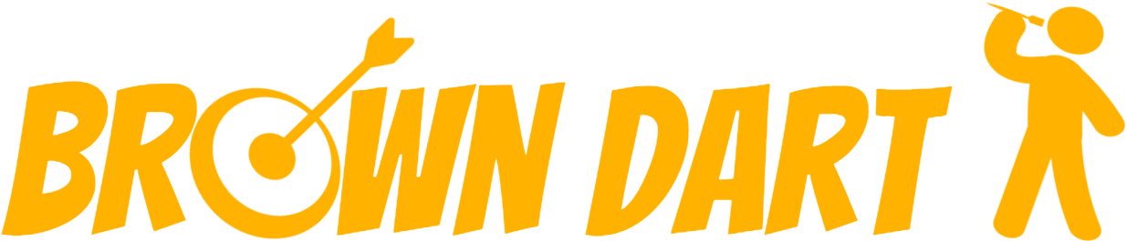 Brown Dart being thrown by a ninja logo